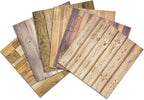 6x6 Inch Scrapbook Paper Pad, Single Sided 12 Unique Vintage Wood Designs for DIY Craft Projects, Card Making and Album Decoration-24 Sheets