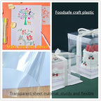 Transparent Blank Mylar Stencil Sheets for Cutting, 12" x 16" 6 mil/0.15mm Thick 12 Sheets .Gift, Acetate Template Material, Craft Plastic Sheets (12×16” /6 mil)