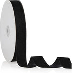 1" X 20 Yards Black Velvet Ribbon for Christmas Tree Wreath Decoration Handmade Crafts Ornaments Gift Wrapping & Bow Making