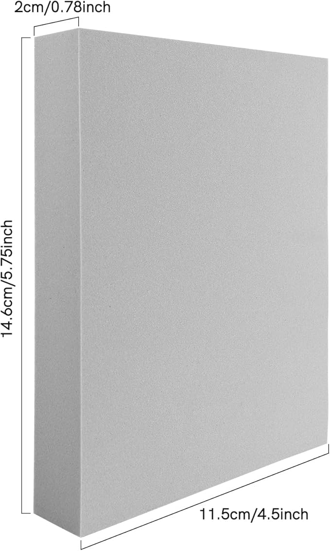 BAOFALI 12 Pcs Stamping Foam Grey Moldable Stamps Plastic Dry Pad Cut and Dry Block for Sculpture, Modeling, DIY Arts and Handicrafts Projects