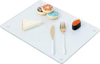 Murrey Home Glass Cutting Board for Kitchen Counter, Tempered Glass Chopping Boards Dishwasher Safe, Small Clear Countertop Tray, Scratch Resistant, Heat Resistant, Non Toxic, Frosted, 16"x12"