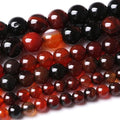 32PCS 12MM Red Persian Agate Stone Beads Energy Healing Beads for DIY Jewelry Bracelet Necklace Making for Jewelry Making15Inch