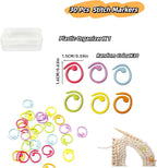Hilsayum Multicolor Stitch Markers Knitting Stitch Rings Mini Size Crochet Markers Knitting Tool for Sewing Weaving