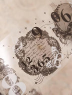 3pcs Vintage Lace Tape Cutout Art Lace Black White Stickers Roll Sticker PET Reusable Exquisite Lace Butterflies Floral Pattern Tape for DIY Scrapbook Album Journal Photo Frames Decor