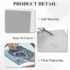 LDXDRU 8 Pack Linoleum Block for Printmaking, 12 x 12 Inch Linoleum Blocks Gray Linocut Block Linoleum Block Printing for Engraving Art Project Printmaking Stamp Carving Block
