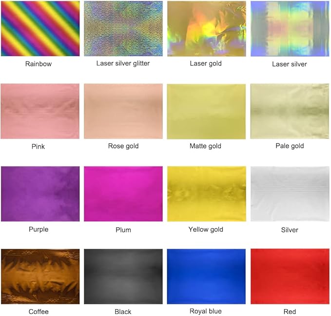 50 Sheets Toner Reactive Foil Sheet for Crafts Paper Heat Transfer Foil Paper for Scrapbooking Hot Stamping Cardstock DIY Crafts Arts Supplies Accessories 7.9 x 11.4inch-Laser Gold