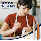 34PCS Sewing Tool Set, 2026 New Big Eye Steel Sewing Needles Kit, Stainless Steel Needles for Hand Sewing Kit, Portable DIY Hand Made Craft Set for Handcraft Lovers (34 Pcs)