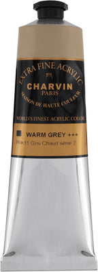Charvin Extra Fine Professional Acrylic Paint - Charvin Warm Grey, 150ml Tube, Triple-Milled, Lightfast Pigments, Open Stock Artist Acrylic Paints in Nature-Inspired Hues