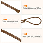 MECCANIXITY Waxed Cord 1mm Waxed Thread 87 Yard Wax String Leather Cord for Bracelet Making, Necklaces, Beading, Jewelry Making and DIY Crafts(Dark Brown)