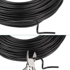 Fashewelry 114 Feet 10 Gauge Aluminum Wire Black Bendable Metal Craft Wire for Beading Jewelry Craft Making (2.5mm)