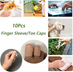 Gel Finger Protectors Finger Caps Silicone Fingertips Protection - Finger Cots Great for Trigger Finger, Finger Arthritis, Finger Cracking and Other Finger Pain Relief(Nude, Medium)