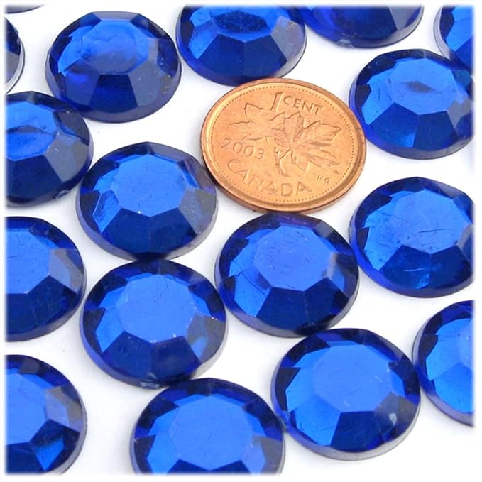The Crafts Outlet 72pc Rhinestones Round 20mm - Jewel Tone Assortment