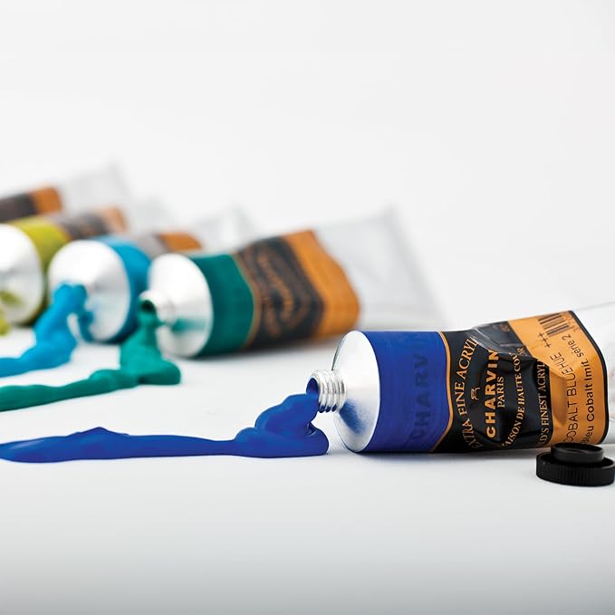 Charvin Extra Fine Professional Acrylic Paint - Brown Madder, 150ml Tube, Triple-Milled, Lightfast Pigments, Open Stock Artist Acrylic Paints in Nature-Inspired Hues