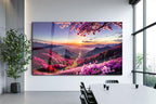 SpiritualHands Scenery Tempered Glass Wall Art Painting for Living Room, Tempered Glass Modern Prints Decor, Large Vivid Color Panel for Bedroom, Kitchen, or Office