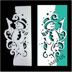 Metal Cutting Dies DIY Embossing Stencil Template Scrapbooking Card Making Mold Photo Album Arts Crafts Tools (Lace Snowman-16.4x7.9cm)