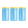uxcell Pre-Taped Masking Film, 3.6ft x 82ft Plastic Paint Drop Cloth with Medium-Tack Painters Tape for Painting Spraying Protection Blue Film 3Pcs