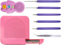 XIWUMOER 8PCS,Quilling Needles,Quilling Knitting Board,Quilling Kits,Paper Quilling Tools,Quilling Curling Coach,Paper Craft DIY Tools,Assorted Sizes Rolling Curling Quilling Needle Pen, (Pink)