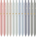 Ddaowanx Gel Pens,0.5mm Quick Dry Black Ink Pens Fine Point Smooth Writing Pens, Cute Office School Supplies Gifts for Women (24 Pcs Morandi-Black Ink)