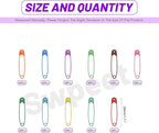 Swpeet 440Pcs 28mm/1.11 Inch Colorful Safety Pins Assortment Kit, Rust Resistant Steel Small Safety Pin Kit with Clear Case, Mini Safety Pins for Sewing, Clothes, Craft Arts