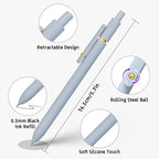 6 Pcs Gel Pens 0.5mm Quick Dry Black Ink Pens Fine Point Smooth Writing Pens, Cute Office and School Supplies Gifts for Women Teacher Students (6 Pcs Morandi Gold)