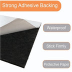 Adhesive Foam Padding, 8 Pieces Neoprene Foam Anti Vibration Pads High Density Closed Cell Foam Sheet, Insulation Soundproofing Black (6" x 6" x 1/16", 8 Pcs)