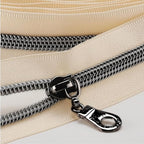 The Yards Bulk Zipper(#5), Beige Nylon Coil with Gunmetal Teeth, 10PCS Sliders for DIY Sewing Craft Bags