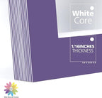 Mat Board Center, Pack of 10, 11x14 for 8x10 Purple Color Mats - Bevel Cut, Acid Free, 4-ply Thickness, White Core - for Pictures, Photos, Framing