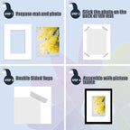Mat Board Center, Pack of 10, 10x13 for 6x9 White Photo Picture Mats - Acid Free, 4-ply Thickness, White Core - for Pictures, Photos, Framing