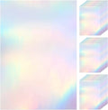 60 Sheets Holographic Laminate Sheets Clear Glitter A4 Size Vinyl Sticker Paper Holographic Overlay Self Adhesive Waterproof Transparent Film, 11.7 x 8.3 Inch (Rainbow)