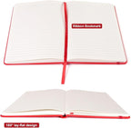 Comix Lined Journal Notebook for Women Men, Journaling Notebooks for Office School Home, 240 Pages, 5.5" x 8.3", College Ruled, A5, Hardcover, Red