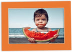 11x14 Mat for 8.5x11 Photo - Precut Orange Picture Matboard for Frames 11 x 14 Inches - Bevel Cut Matte to Display Art 8.5 x 11 Inches - Acid Free Pack of 25 MATS with Backing Boards & Clear Bags