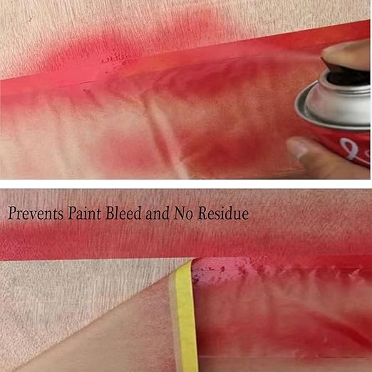 Pre-Taped Masking Paper for Painting, 20 Inch x 50 Feet Tape and Drape Painters Paper, Automotive Painters Paper, for Auto Body Masking, Wall Covering and Paint Masking (4Rolls)