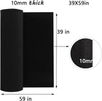 AMZQNART EVA Foam, Cosplay Foam Roll, Size 10mm Thick 39 x 59in (16sqft) Suitable for Large Foam Cosplay Modeling, DIY Projects, Crafts, Ultra High Density 90 kg/m3. Black