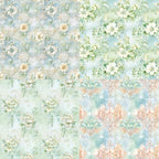 Vintage Green Floral Scrapbook Paper Pad Color Patterned Paper 6×6,24 Sheets Single-Sided Flower Scrapbooking CardStock Papers Pad for Holiday Cardmaking DIY Origami Journaling.