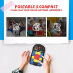 Rechargeable Super Slide Puzzle Game,Klotski Brain Toys for Kids Teens,500+ Challenges 7 Difficulty Levels for Boys&Girls,Portable Travel Games for All Ages,8-12 Gifts idea-Black