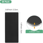 20-Pack Anodized Aluminium Laser Engraved Mount Metal Plate 2x1x0.04 Inch Engraver Blank Anodized Aluminum Sheets for DIY Laser Printing/Home/Office[Black]
