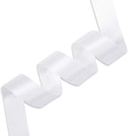 Satin Ribbon 1 Inch White Double Faced - 25 Yards for Gift Wrapping DIY Bows Crafts Bridal Bouquet Cutting Ceremony Sewing Christmas Wedding Baby Shower Decoration Humphrey's Craft