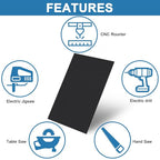 Anodized Aluminum Sheet 8 x 12 x 1/16 Inch Black 5052 Aluminum Alloy Engraving Blanks for Laser Engraving