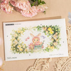 60 Pcs Vintage Flower PET Stickers Set, Large Floral Corner Stickers for Scrapbooking, Journaling, DIY Crafts, with Organizer