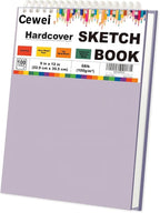 Cute Sketch Book for Kids Ages 8-12 Girls, 1 Pack-100 Sheets Purple Sketch Book 9x12, 68lb/100gsm Cute Sketchbook for Girls, Spiral Sketch Pads for Drawing, Art Supplies for Teens.