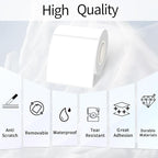 White Square Thermal Labels Stickers 3 x 3 Inch, Self-Adhesive Waterproof Square Direct Thermal Labels Stickers, Perforation Line Design- 300PCS