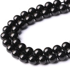90pcs 4mm AAAA Natural Black Tourmaline Gemstone Beads Round Loose Beads for Jewelry Making DIY Bracelet Necklace(Black Tourmaline, 4mm)