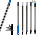 6.5 Ft Extension Pole + Joint Angle Adaptor, Paint Roller Stainless-Steel Threaded Splicing Extension Poles for Hand Drywall Sander Wall Cleaning and Polishing Paint Roller Brushes (6.5 Feet)