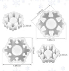2PCS Christmas Resin Molds Snowflake Silicone Resin Mold for Tea Lights Epoxy Resin Mold for Home Table Decorations Xmas Decor