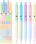 Gel Pens, 5 Pcs Medium Point Smooth Writing Pens Cute Pens for Women, High-End Series 0.7mm Black Ink Pens for Journaling Note Taking, School Office Supplies (5 Pcs Gradient Morandi)