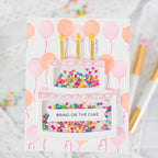 Cutting Dies for Card Making, Metal Scrapbooking Die-Cuts, DIY Bckground Frame Crafts Embossing Stencil, Paper Template Mold/Photo Album Arts Tool (Birthday Cake-8.5x8.2cm)