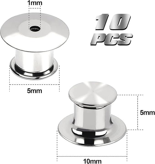 10 Pieces Metal Pin Backs Locking Pin Keepers Locking Clasp