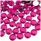 The Crafts Outlet 144pc Rhinestones Round 10mm - Flatback Aqua Blue AQA