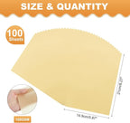 MECCANIXITY 100 Sheet Colored Vellum Paper 5.9" x 8.3", 100gsm Translucent Printable Vellum Sheets for Printing Wedding Invitations Inkjet Laser Printer, Gold