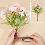 SONGZIMING Floral Arrangement Kit with Brown Floral Tape, 22 Gauge Floral Wire Stems, 26 Gauge Paddle Floral Wire and Floral Wire Cutter for Bouquets banquets, Artificial Flowers